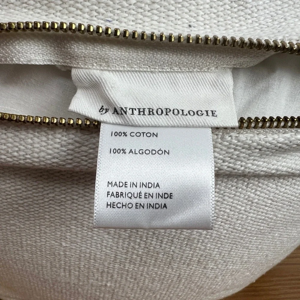 Anthropologie Hand Knit Lawrence Pillow Round Chunky Knit Cotton Yellow 16